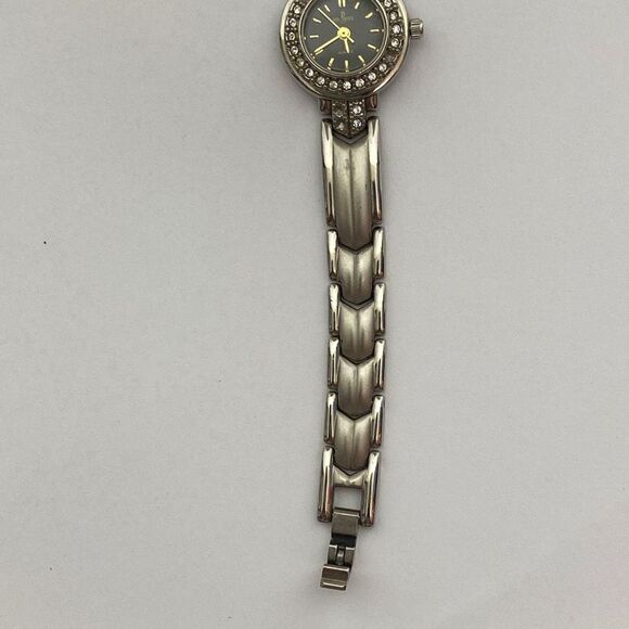 Berenger Women's Stainless Steel Solid Brass Japan Movement Studded Round Watch - Picture 3 of 11